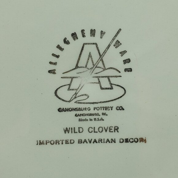 Canonsburg Pottery Allegheny Ware Wild Clover Soup Bowls Pasta Bowls - Picture 5 of 6